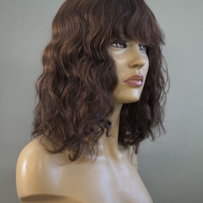 Естествена-Перука-Коса-Дамска-Кестенява