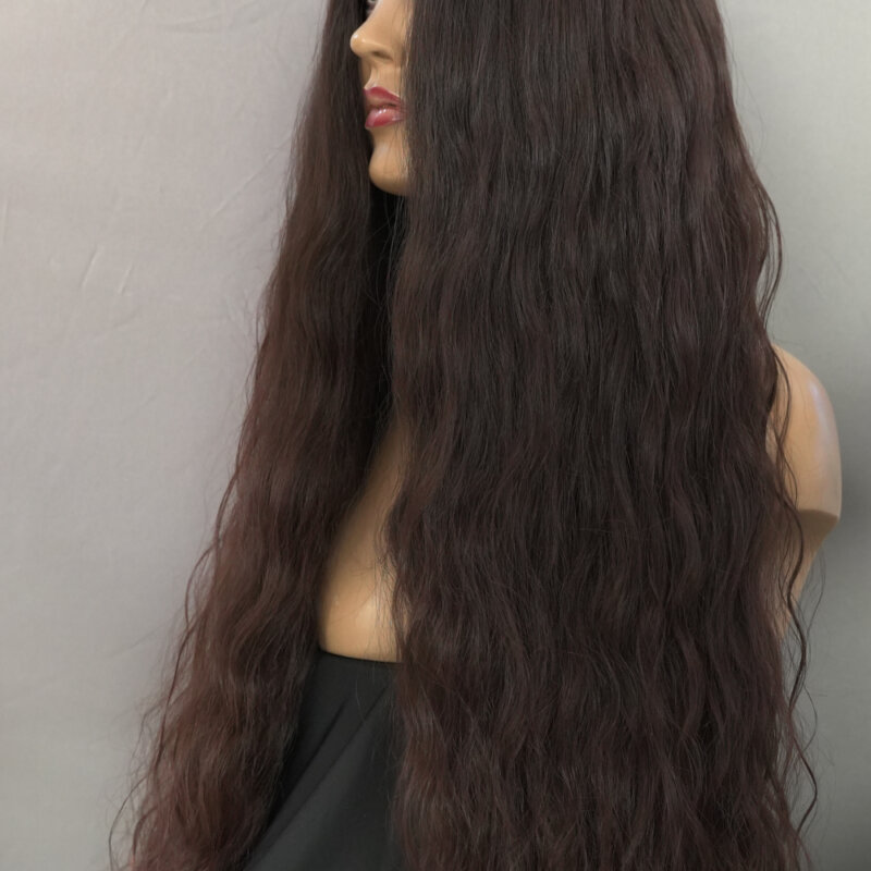 Натурална-Дишаща-Перука-Дамска-Кестенява-Кафява