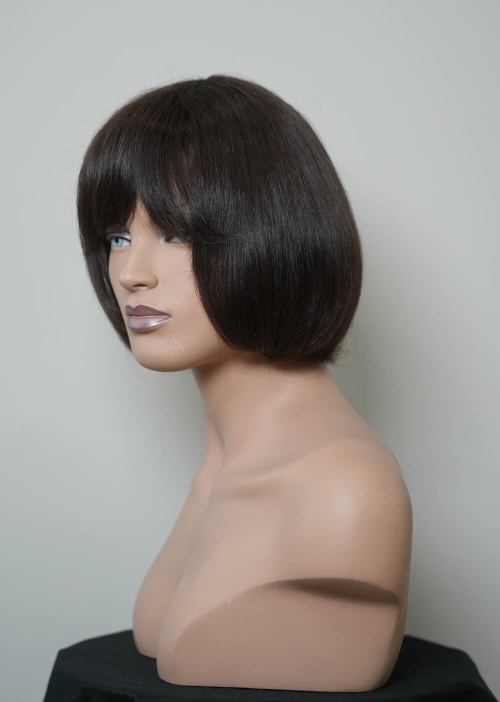 „Луксор“- уникална перука от 100% естествена турска коса- ръчна изработка 4 кестенява-бретон-медицинска-красота