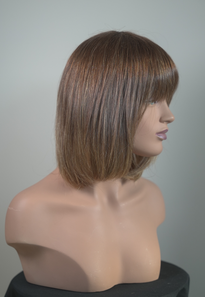 „Астория“- уникална перука от 100% естествена турска коса- ръчна изработка 3 черта-бретон-права-къса-перуки-руса