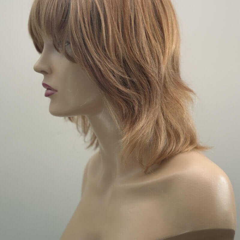 Тъмно-Руса-Перука-Човешка-Къса-Естествена